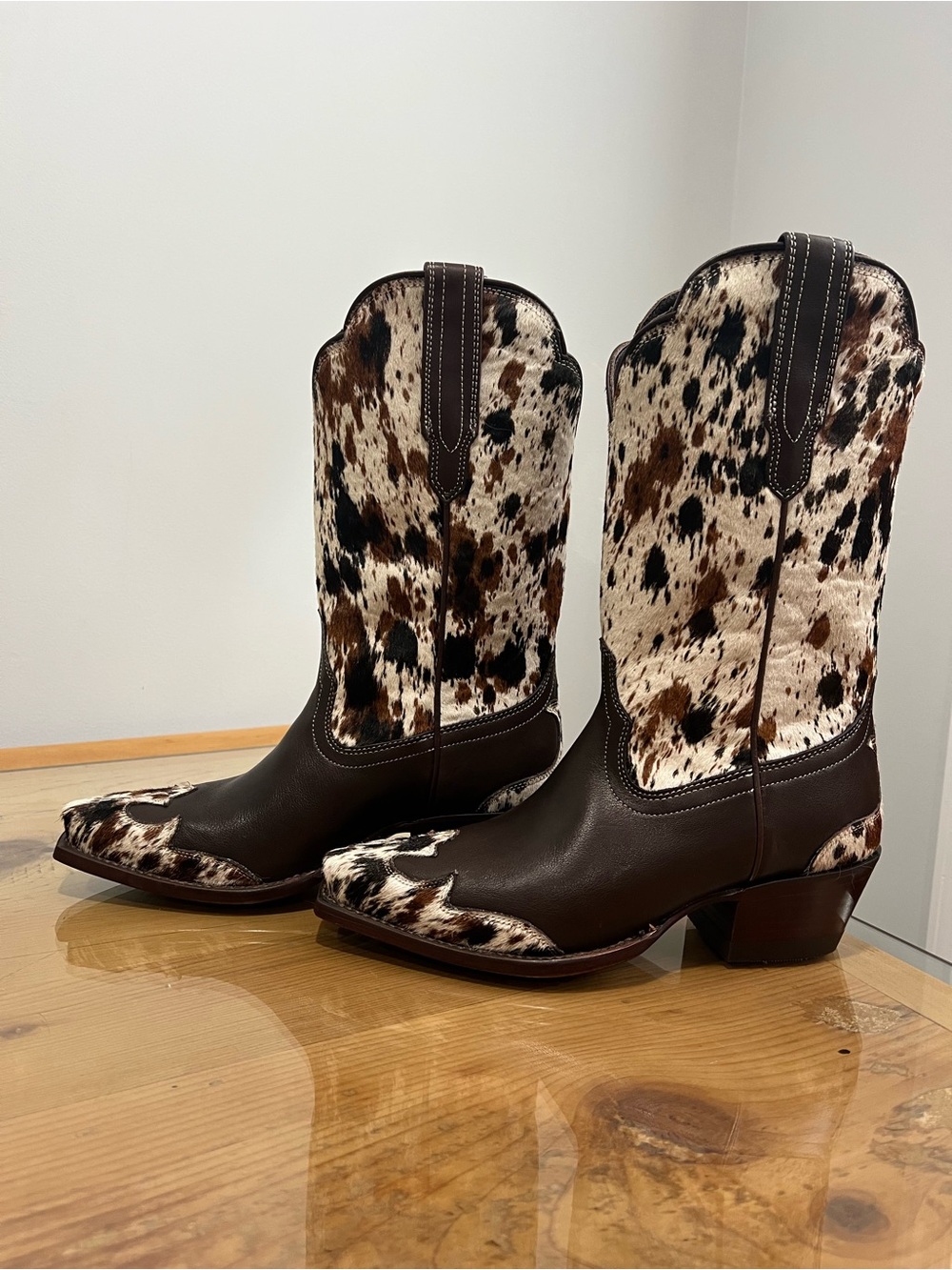 Tecovas The Sadie Hair on Hide Western Heeled Boots size 6.5